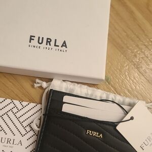 Furla Black Quilted Card Holder
